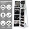 Costway Mirrored Jewelry Cabinet Armoire Lockable Standing Storage Organizer with Shelf Black/White/Coffee/Dark Brown